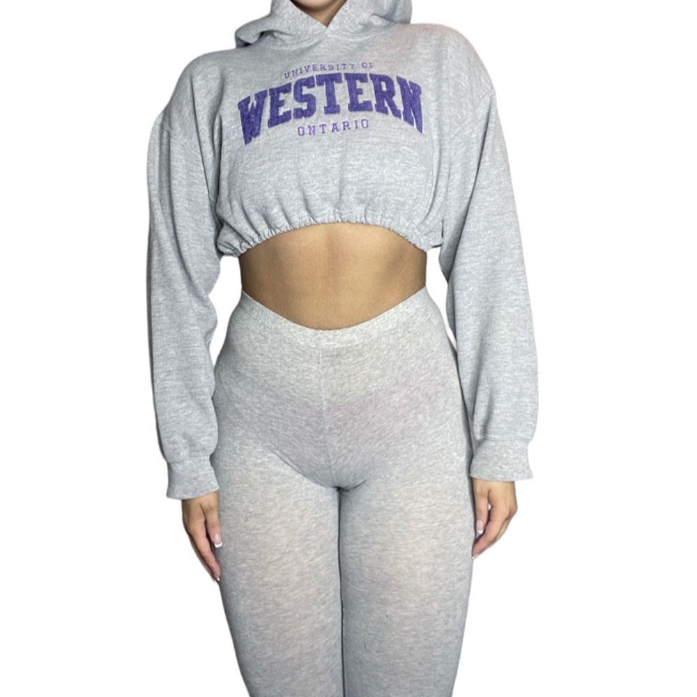 The University of Western Ontario Reworked Crop Hoodie
